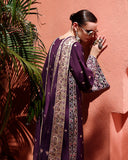 Mushq Hemline Nuvera Embroidered Raw Silk Unstitched 3Pc Suit D-10 Minerva