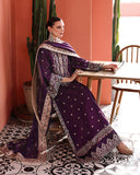 Mushq Hemline Nuvera Embroidered Raw Silk Unstitched 3Pc Suit D-10 Minerva