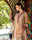 Mushq Hemline Nirvana Echoes Of Serneity Raw Silk Unstitched 3Pc Suit - Solara Crest