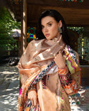 Mushq Hemline Nirvana Echoes Of Serneity Raw Silk Unstitched 3Pc Suit - Solara Crest