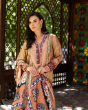 Mushq Hemline Nirvana Echoes Of Serneity Raw Silk Unstitched 3Pc Suit - Solara Crest