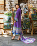 Mushq Hemline Nirvana Echoes Of Serneity Raw Silk Unstitched 3Pc Suit - Cosmic Spindle