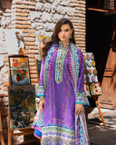 Mushq Hemline Nirvana Echoes Of Serneity Raw Silk Unstitched 3Pc Suit - Cosmic Spindle