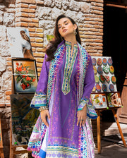 Mushq Hemline Nirvana Echoes Of Serneity Raw Silk Unstitched 3Pc Suit - Cosmic Spindle