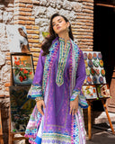 Mushq Hemline Nirvana Echoes Of Serneity Raw Silk Unstitched 3Pc Suit - Cosmic Spindle