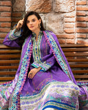 Mushq Hemline Nirvana Echoes Of Serneity Raw Silk Unstitched 3Pc Suit - Cosmic Spindle