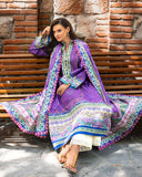 Mushq Hemline Nirvana Echoes Of Serneity Raw Silk Unstitched 3Pc Suit - Cosmic Spindle