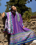 Mushq Hemline Nirvana Echoes Of Serneity Raw Silk Unstitched 3Pc Suit - Cosmic Spindle