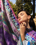 Mushq Hemline Nirvana Echoes Of Serneity Raw Silk Unstitched 3Pc Suit - Cosmic Spindle