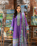 Mushq Hemline Nirvana Echoes Of Serneity Raw Silk Unstitched 3Pc Suit - Cosmic Spindle