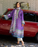 Mushq Hemline Nirvana Echoes Of Serneity Raw Silk Unstitched 3Pc Suit - Cosmic Spindle