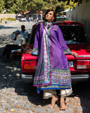 Mushq Hemline Nirvana Echoes Of Serneity Raw Silk Unstitched 3Pc Suit - Cosmic Spindle