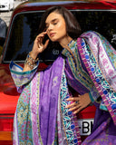 Mushq Hemline Nirvana Echoes Of Serneity Raw Silk Unstitched 3Pc Suit - Cosmic Spindle