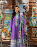 Mushq Hemline Nirvana Echoes Of Serneity Raw Silk Unstitched 3Pc Suit - Cosmic Spindle