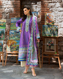 Mushq Hemline Nirvana Echoes Of Serneity Raw Silk Unstitched 3Pc Suit - Cosmic Spindle