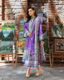Mushq Hemline Nirvana Echoes Of Serneity Raw Silk Unstitched 3Pc Suit - Cosmic Spindle