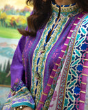 Mushq Hemline Nirvana Echoes Of Serneity Raw Silk Unstitched 3Pc Suit - Cosmic Spindle