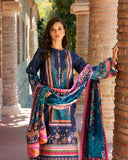 Mushq Hemline Nirvana Echoes Of Serneity Raw Silk Unstitched 3Pc Suit - Nova Bloom