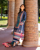 Mushq Hemline Nirvana Echoes Of Serneity Raw Silk Unstitched 3Pc Suit - Nova Bloom