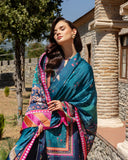 Mushq Hemline Nirvana Echoes Of Serneity Raw Silk Unstitched 3Pc Suit - Nova Bloom