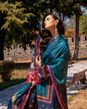 Mushq Hemline Nirvana Echoes Of Serneity Raw Silk Unstitched 3Pc Suit - Nova Bloom