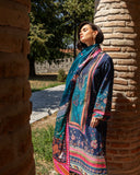 Mushq Hemline Nirvana Echoes Of Serneity Raw Silk Unstitched 3Pc Suit - Nova Bloom