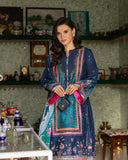 Mushq Hemline Nirvana Echoes Of Serneity Raw Silk Unstitched 3Pc Suit - Nova Bloom