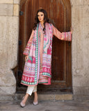 Mushq Hemline Nirvana Echoes Of Serneity Raw Silk Unstitched 3Pc Suit - Pulsar Petal