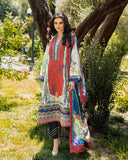 Mushq Hemline Nirvana Echoes Of Serneity Raw Silk Unstitched 3Pc Suit - Ethereal Gleam