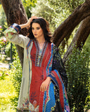 Mushq Hemline Nirvana Echoes Of Serneity Raw Silk Unstitched 3Pc Suit - Ethereal Gleam