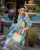 Mushq Hemline Nirvana Echoes Of Serneity Raw Silk Unstitched 3Pc Suit - Seraphic Dust