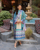 Mushq Hemline Nirvana Echoes Of Serneity Raw Silk Unstitched 3Pc Suit - Seraphic Dust