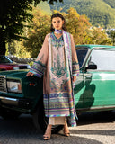 Mushq Hemline Nirvana Echoes Of Serneity Raw Silk Unstitched 3Pc Suit - Aurora Echo