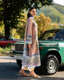 Mushq Hemline Nirvana Echoes Of Serneity Raw Silk Unstitched 3Pc Suit - Aurora Echo