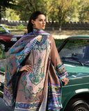 Mushq Hemline Nirvana Echoes Of Serneity Raw Silk Unstitched 3Pc Suit - Aurora Echo