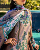 Mushq Hemline Nirvana Echoes Of Serneity Raw Silk Unstitched 3Pc Suit - Aurora Echo