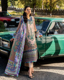 Mushq Hemline Nirvana Echoes Of Serneity Raw Silk Unstitched 3Pc Suit - Aurora Echo