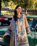 Mushq Hemline Nirvana Echoes Of Serneity Raw Silk Unstitched 3Pc Suit - Aurora Echo