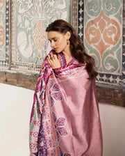 Mushq Hemline Nirvana Echoes Of Serneity Raw Silk Unstitched 3Pc Suit - Stella Song