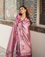 Mushq Hemline Nirvana Echoes Of Serneity Raw Silk Unstitched 3Pc Suit - Stella Song