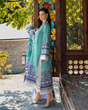 Mushq Hemline Nirvana Echoes Of Serneity Raw Silk Unstitched 3Pc Suit - Lunar Dew