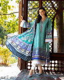 Mushq Hemline Nirvana Echoes Of Serneity Raw Silk Unstitched 3Pc Suit - Lunar Dew