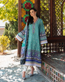 Mushq Hemline Nirvana Echoes Of Serneity Raw Silk Unstitched 3Pc Suit - Lunar Dew