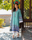 Mushq Hemline Nirvana Echoes Of Serneity Raw Silk Unstitched 3Pc Suit - Lunar Dew