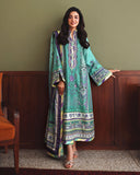 Mushq Nirvana Embroidered Raw Silk Unstitched 3Pc Suit D-01 Main Character