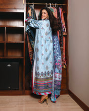 Mushq Nirvana Embroidered Raw Silk Unstitched 3Pc Suit D-02 In my Element