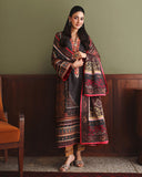 Mushq Nirvana Embroidered Raw Silk Unstitched 3Pc Suit D-03 Effortlessly Me