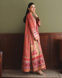 Mushq Nirvana Embroidered Raw Silk Unstitched 3Pc Suit D-04 Rose Mood