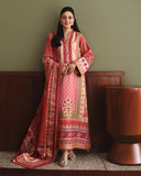 Mushq Nirvana Embroidered Raw Silk Unstitched 3Pc Suit D-04 Rose Mood