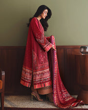Mushq Nirvana Embroidered Raw Silk Unstitched 3Pc Suit D-06 Soft Spotlight